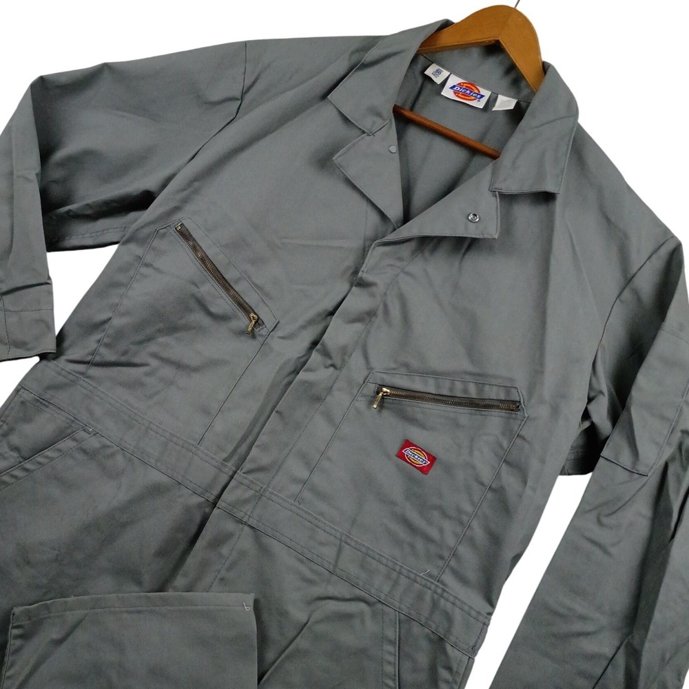 Dickies Coveralls Mens 50 Med‎ Grey Vintage Deluxe 80s Workwear Jumpsuit Utility